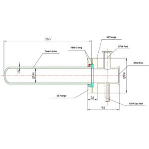 Custom quartz glass tube manufactured according to customer drawings