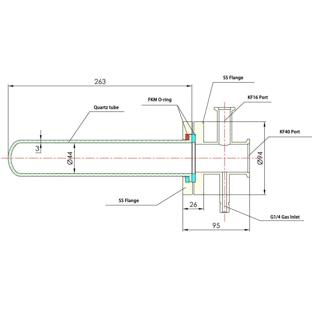 Custom quartz glass tube manufactured according to customer drawings