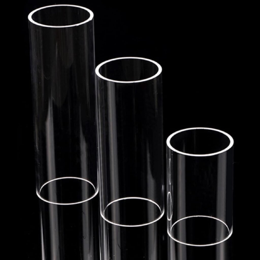 Different diameter high purity quartz glass tubes for industrial applications