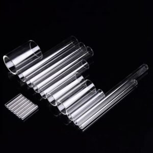 Large diameter quartz glass tubes and custom quartz components for industrial applications