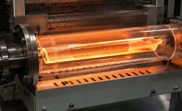 Quartz glass tube used in high-temperature applications