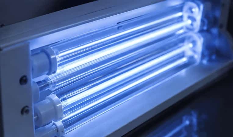 Quartz glass tube for UV lamp applications