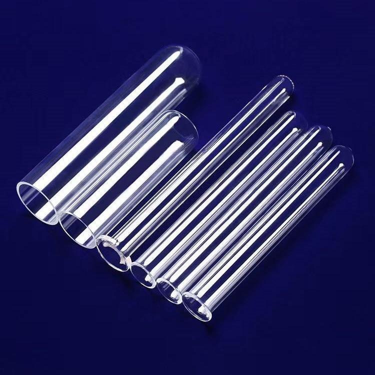 High purity quartz glass tubes in different sizes for industrial applications