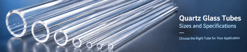 Quartz glass tubes in different sizes and specifications